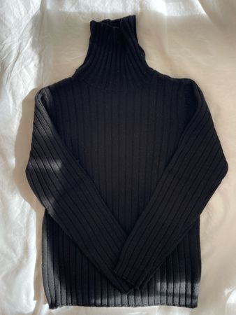 Schwarzer Rollkragen Pulli, Grösse XS, Benetton