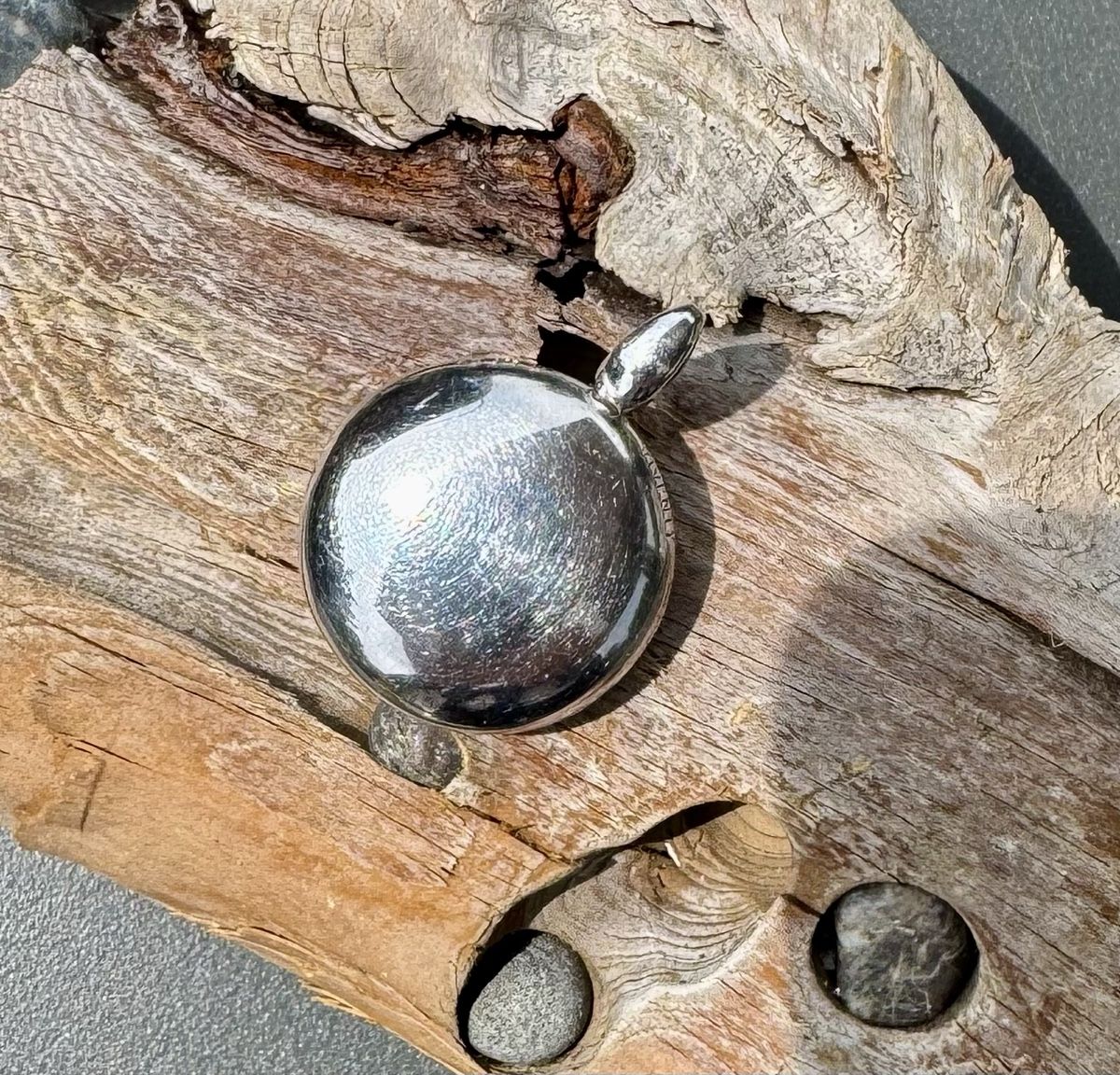 Anhänger: Silbermedaillon 925er Silber mit Zirkonia, rosé/silber – Gebraucht aus Rüti ZH von MapleLeaf62 2