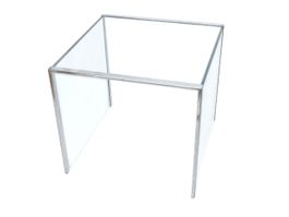 Vintage Beistelltisch / Couchtisch – Glas & Chrom