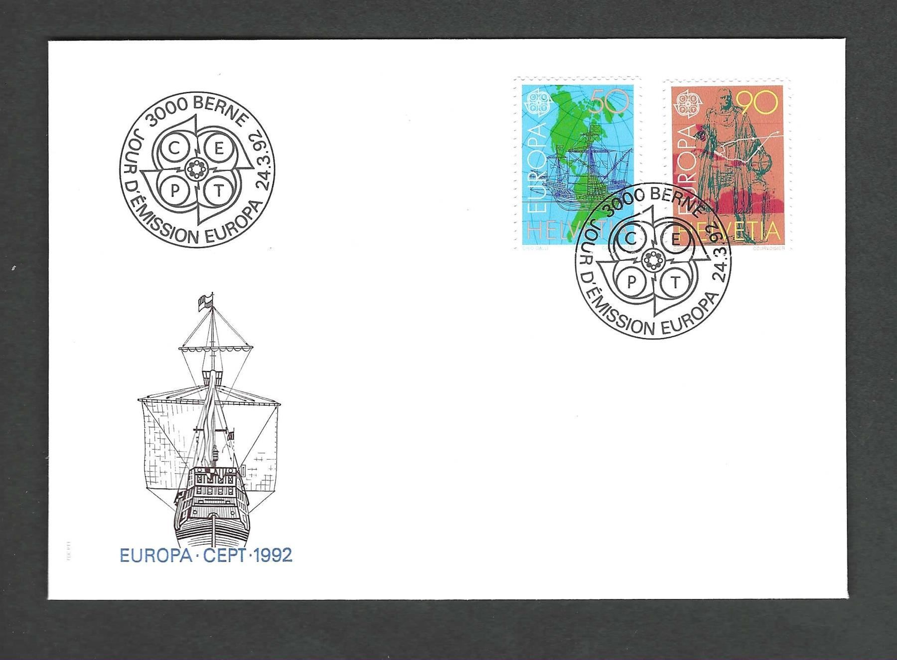 Alle Briefmarken: CH FDC Satz 1992 – Gebraucht aus Koblenz von Markenhimmel