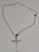Klassische Silberkette mit Kreuz Anhänger #A8