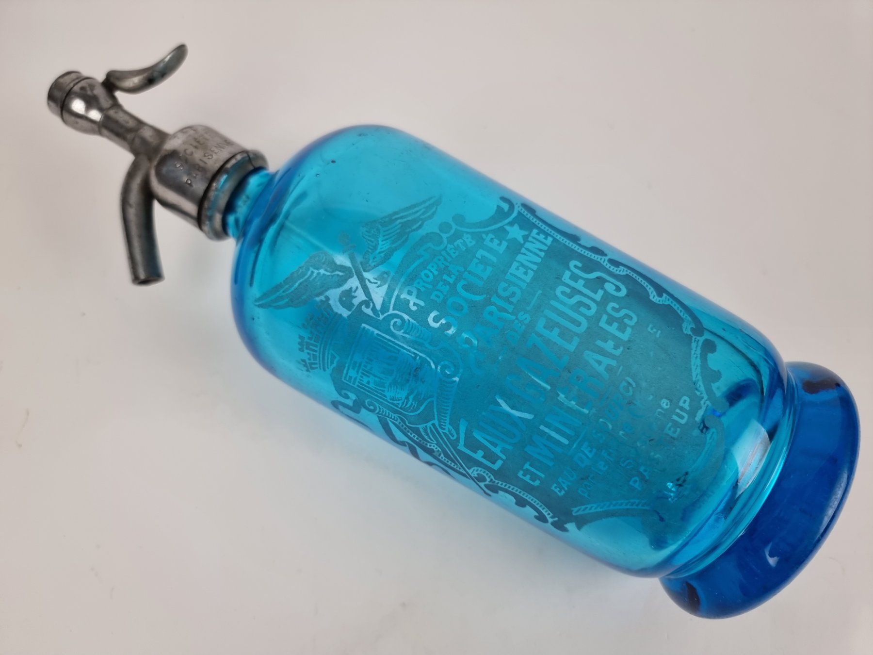 Bottiglie: Siphonflasche blau – Usato da Urtenen-Schönbühl venduto da Restwert_Schoenbuehl 1