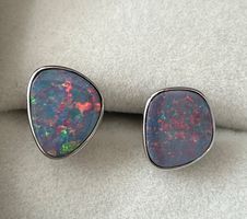 Ohrringe in 14k Gold mit Opal-Doubletten