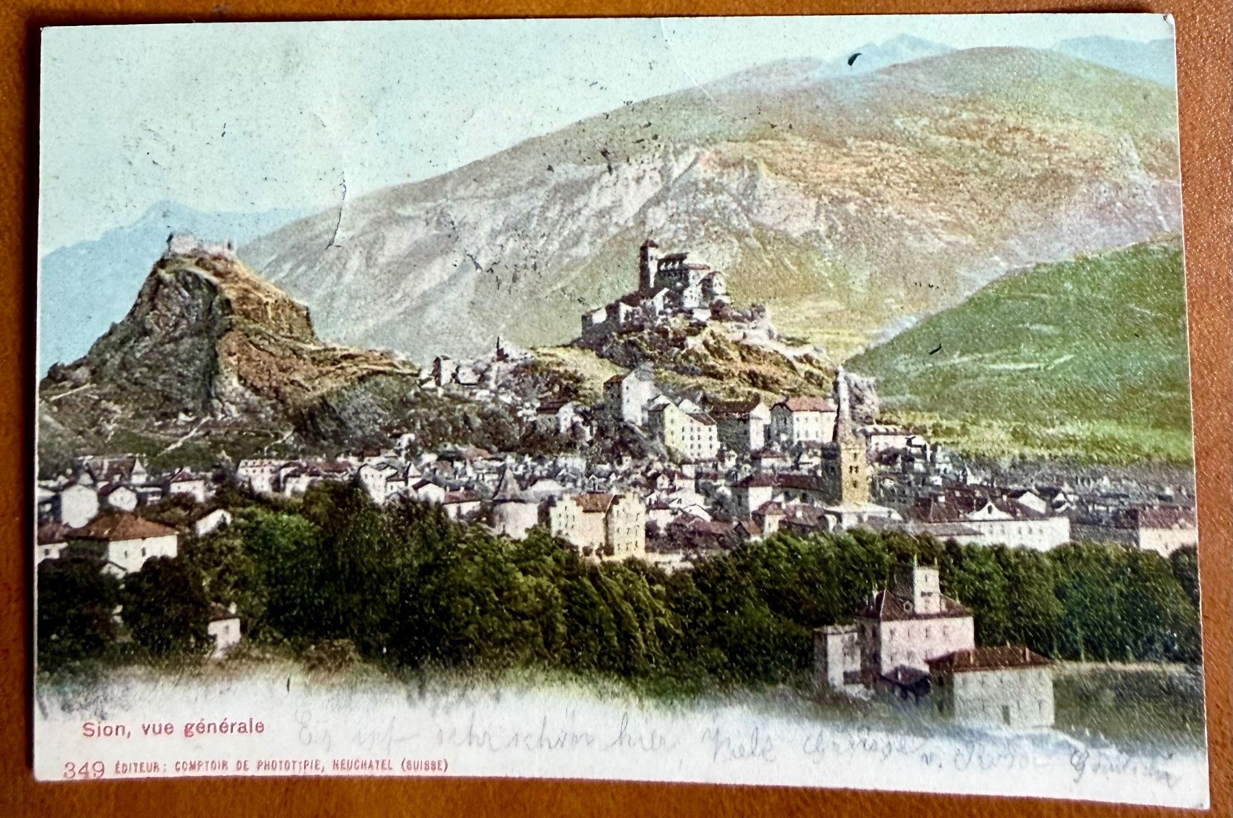 Ansichtskarten: Sion - Vue générale 1903 – Gebraucht aus Lutry von Ediego
