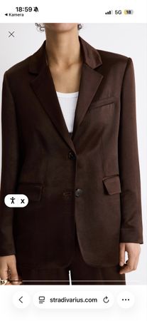 Dunkelbrauner Stradivarius Blazer L neu mit Etikett HerbstWi