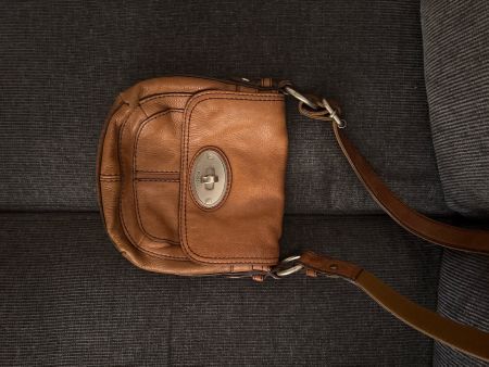Vintage Fossil Handtasche Hellbraun