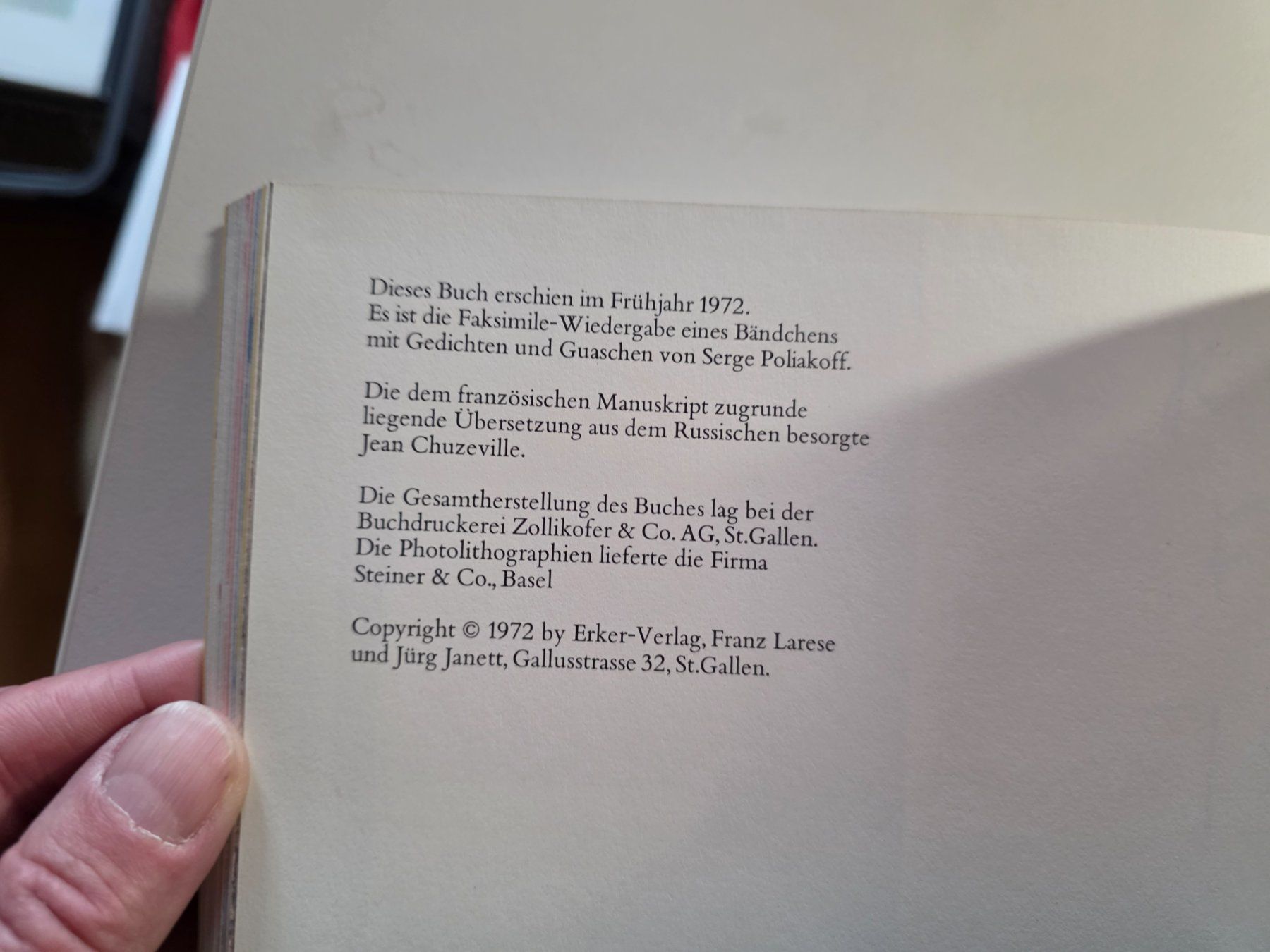 Bücher: Serge Poliakoff - Enluminures - 1972 – Gebraucht aus Walterswil BE von Lonitti 2