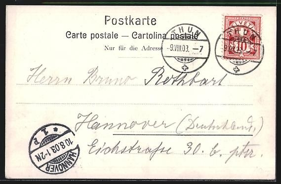 Cartes postales: Spiez am Thunersee, Totalansicht des Ort – D'occasion à Berlin par bartko-reher 1