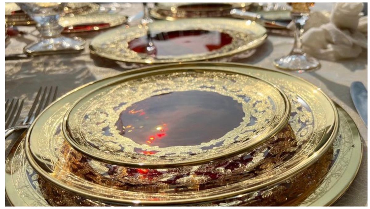 Set di piatti: Piatti in cristallo e oro 24kt – Nuovo (secondo la descrizione) da Bern venduto da zero02 4