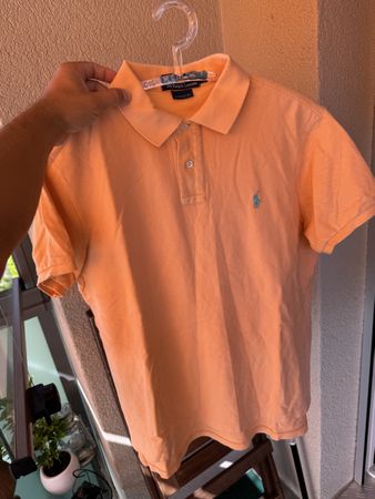 Polo Ralph Lauren peach 🍑 poloshirt L Custom Fit, oryginal