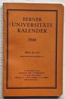 STUDENTEN: Neuwertiger Berner Universitäts-Kalender 1946
