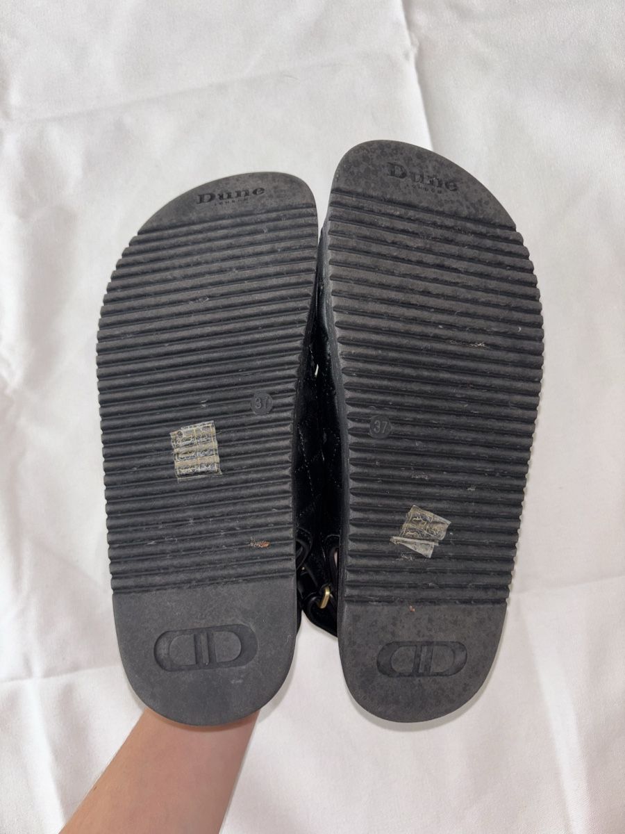 Dune London Scarpe da donna: Dune Black Leather Sandal 37 – Usato da Arlesheim venduto da schnsel 4