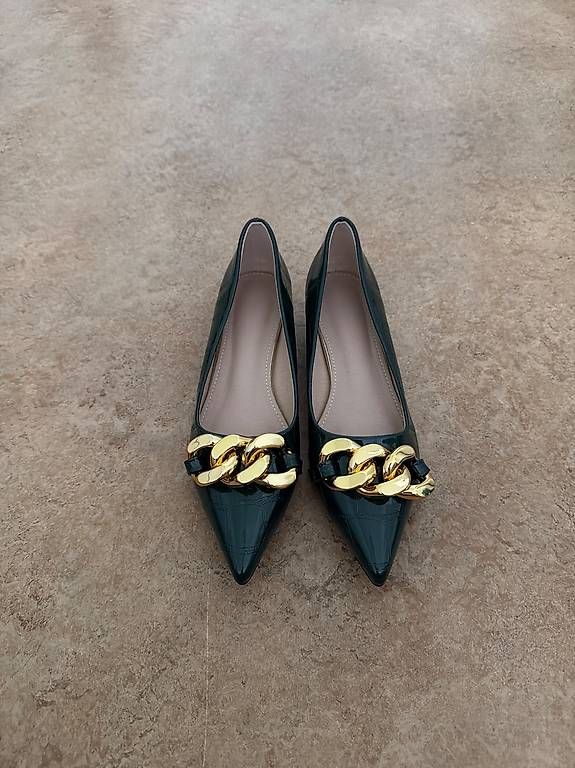 Scarpe da donna: Grün- Gold Ballerinas  – Nuovo e nell'imballaggio originale da Wettingen venduto da eli_c78s