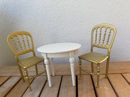 Puppenhausmöbel - Tisch mit Stühlen - passt gut zu Maileg