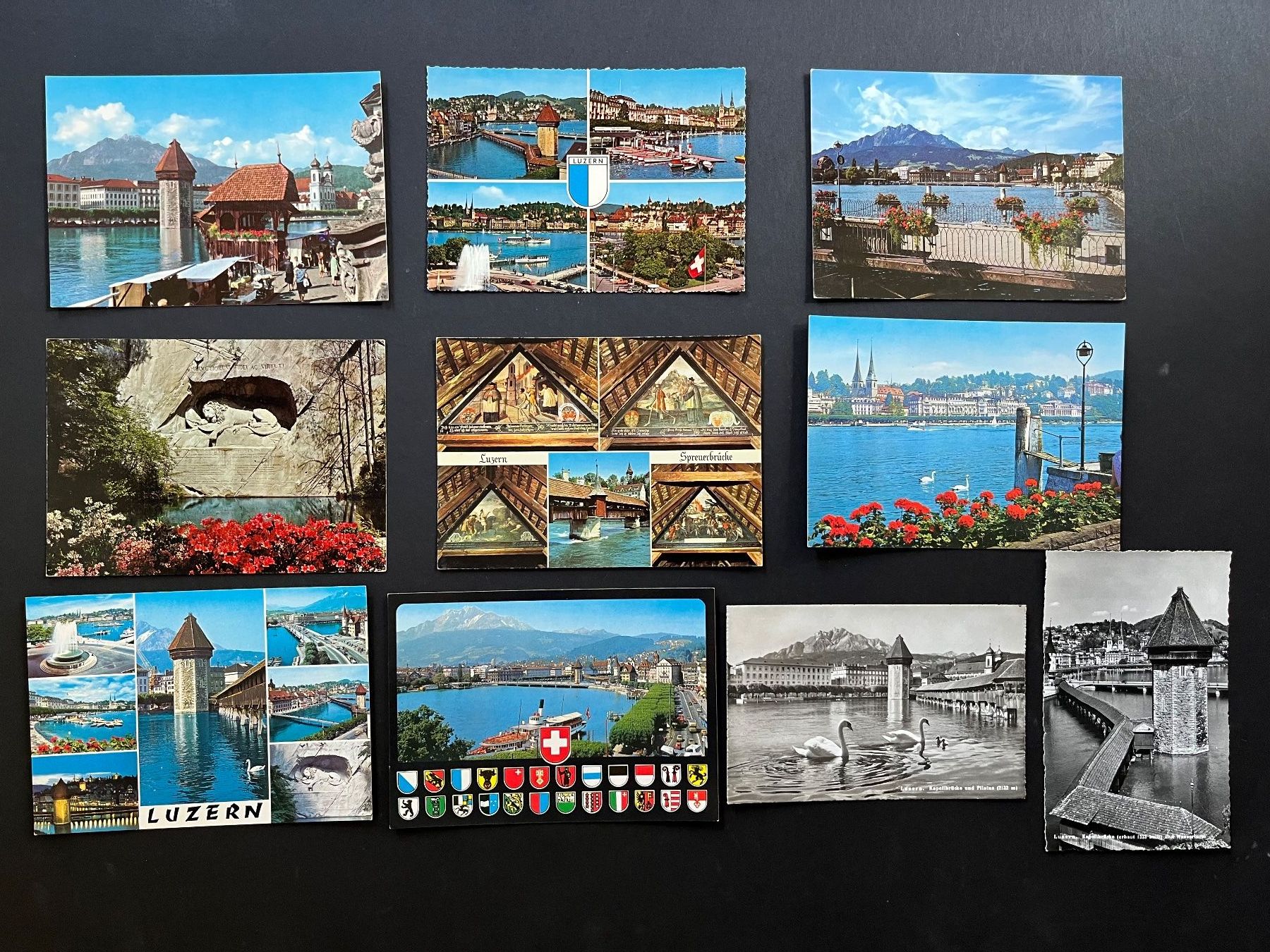 Cartoline postali: 10 alte Ansichtskarten Luzern, diverse Ansichten – Usato da Wettingen venduto da Bonanza69
