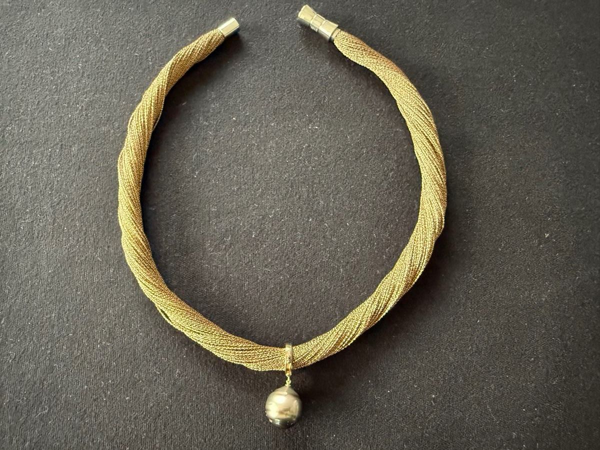 Catenine: Ausgefallenes Halscollier mit Südseeperle – Usato da Thalheim AG venduto da Cox-51