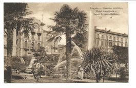 Lugano (TI) Hotel Americana et Banca Svizzera-Italiana  1913