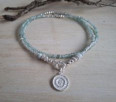 MINTI - Jadekette - Sterling Silber - pastellgrün