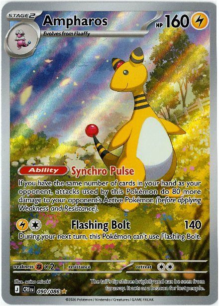 Pokémon Carte collezionabili: Ampharos (CRI 090) – Usato da  venduto da