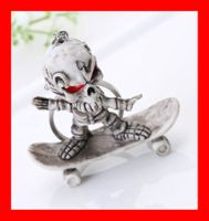Schlüsselanhänger Skateboard Skelett Schädel Skull Kickflip