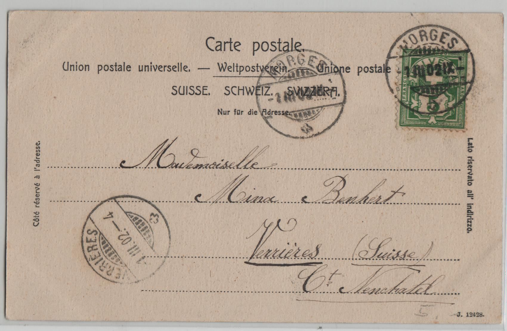 Incisioni: Lac Leman - Chateau de Vufflens – Antico da Ettingen venduto da Kartenplanet 1