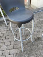 Barhocker schwarz / grau Metall gute Zustand 75cm H