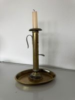 Antiker Messing-Kerzenhalter mit Schiebemechanik