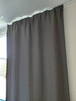 2 Nacht-Vorhänge dunkel grau 2.5m x 1.46m