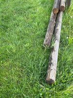 Rundholz Palisade D=10cm 1x5m, 1x4m, 2x3m - guter Zustand
