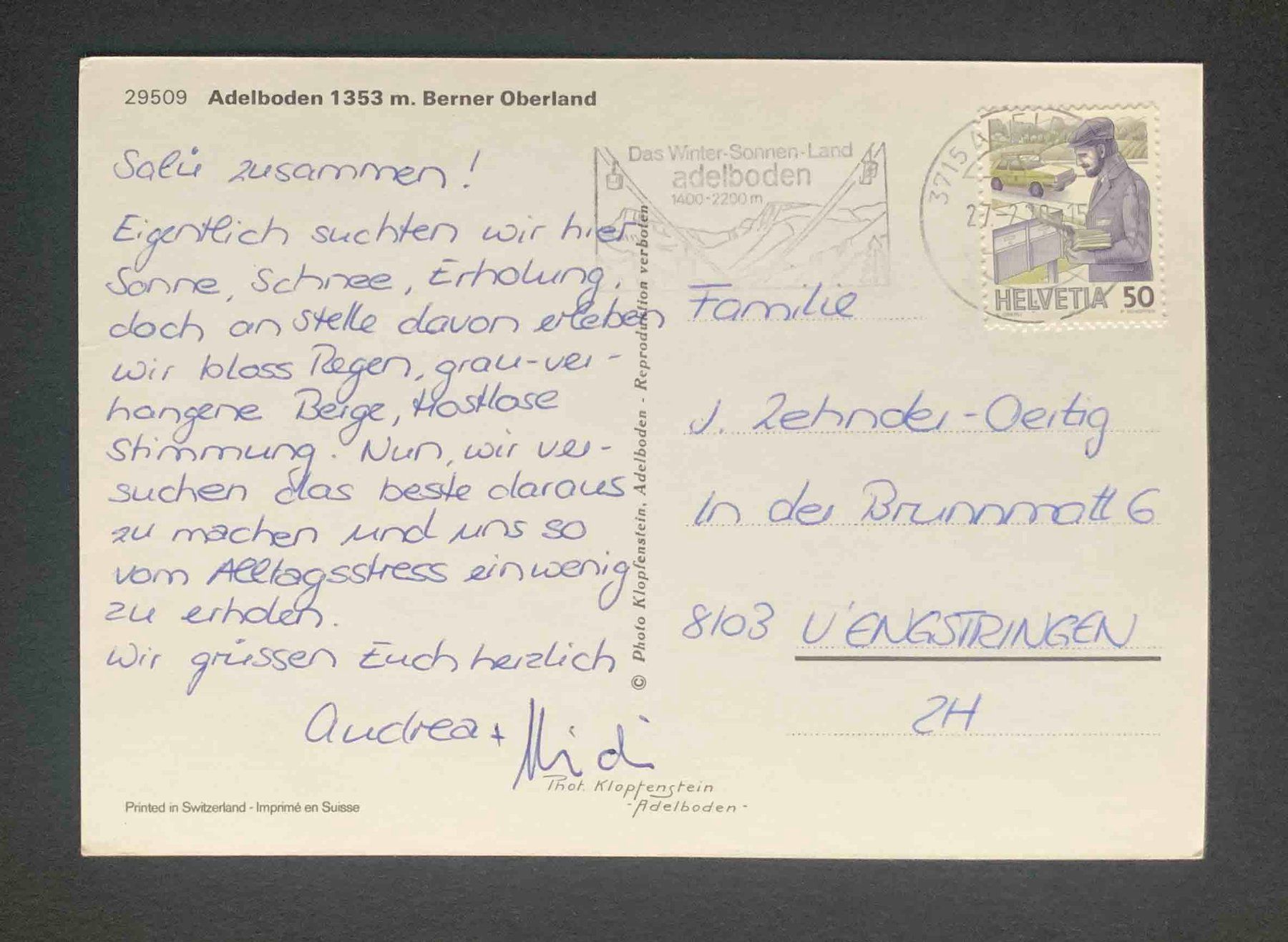 Cartoline postali: AK Adelboden Berner Oberland – Usato da Goldau venduto da artelier1 1