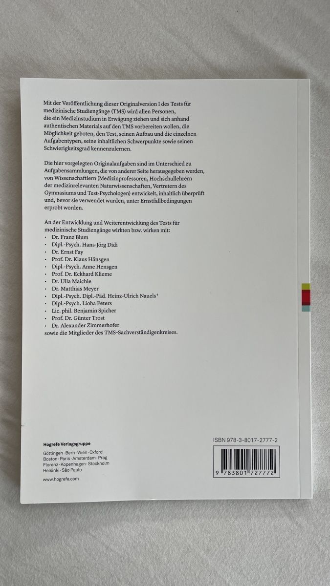 Libri: Test Medizin Studium TMS I Originalversion, 6. Auflage – Nuovo e nell'imballaggio originale da Muttenz venduto da lil_cs6m 1