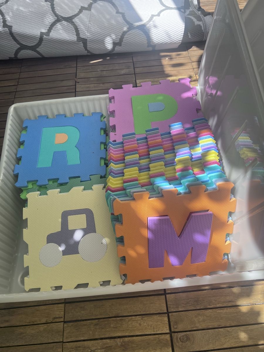 Puzzle: Puzzlematte Buchstaben, Kinderspielteppich – Usato da Zuchwil venduto da Aleksani