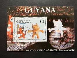 Guyana Olympiade 1992 Winners Block gest.  (E378)