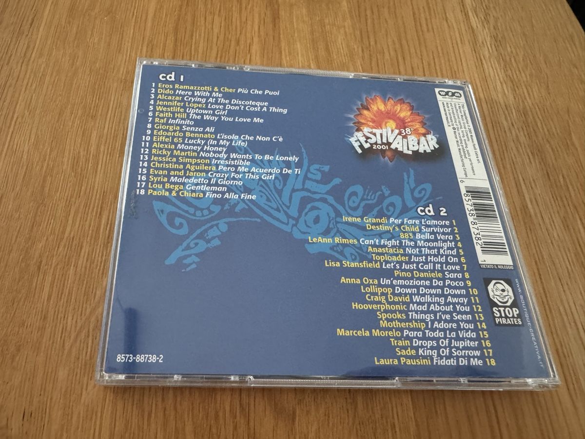 CDs: Festivalbar 2001 Compilation Blu 2 CD – Gebraucht aus Winkel von Schorley 1
