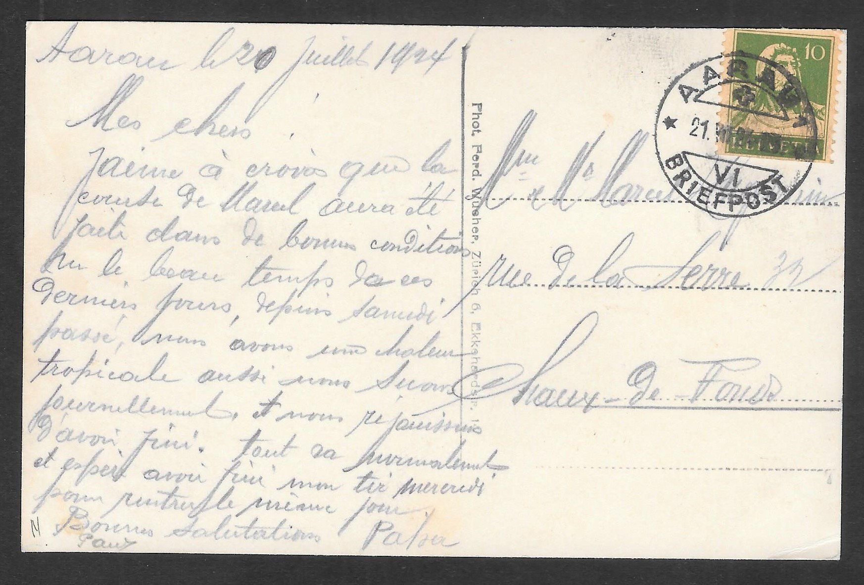 Cartes postales: Aarau Bahnhof mit Schützendenkmal – D'occasion à Olten par clotaldi 1