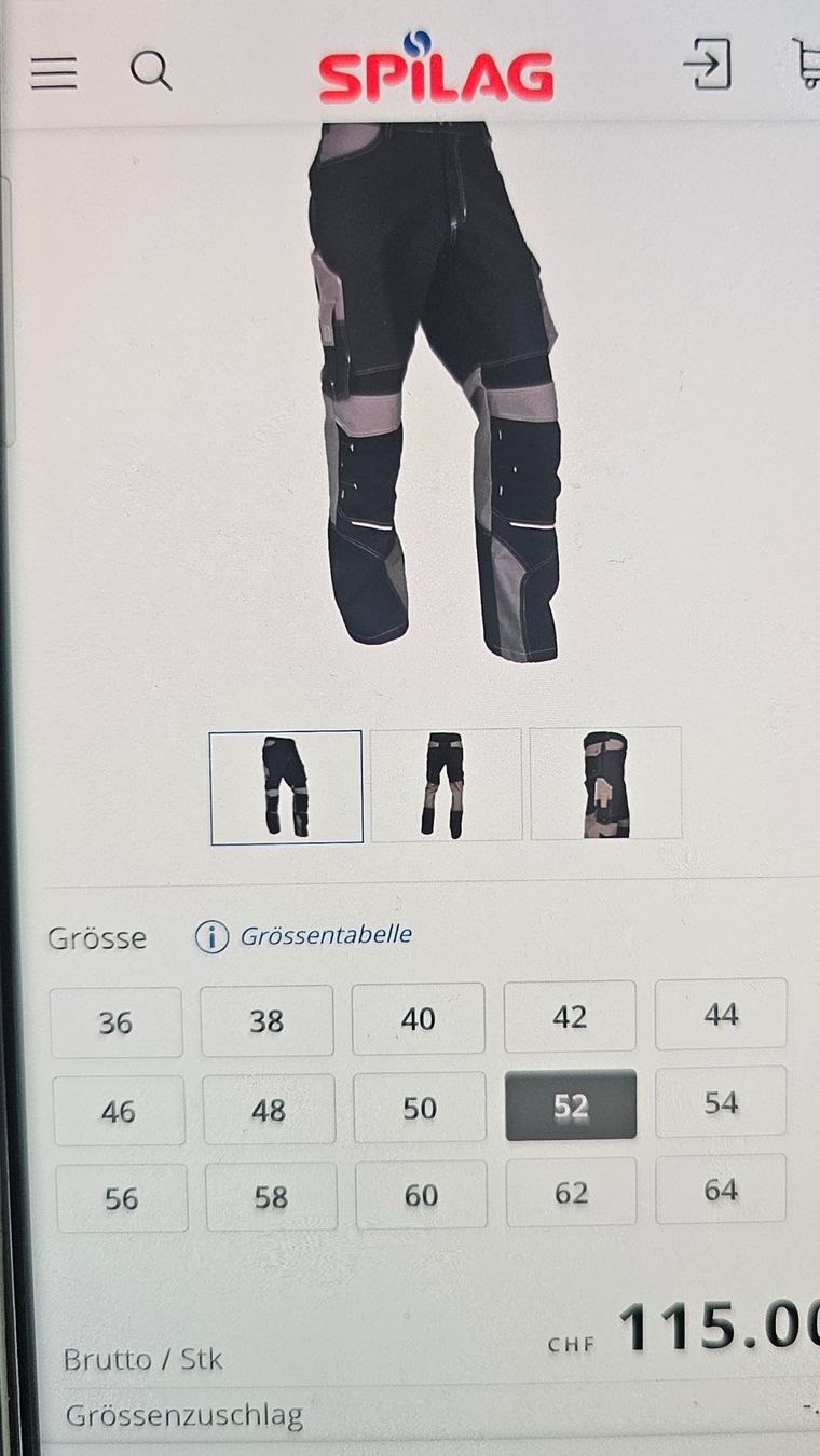 Spilag Pantaloni: Original Spilag Arbeitshose, Gr. 52, neu – Nuovo (secondo la descrizione) da Speicherschwendi venduto da Gian00 4