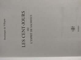Livre Les Cent-Jours ou L'Esprit de Sacrifice, Perrin, 2001
