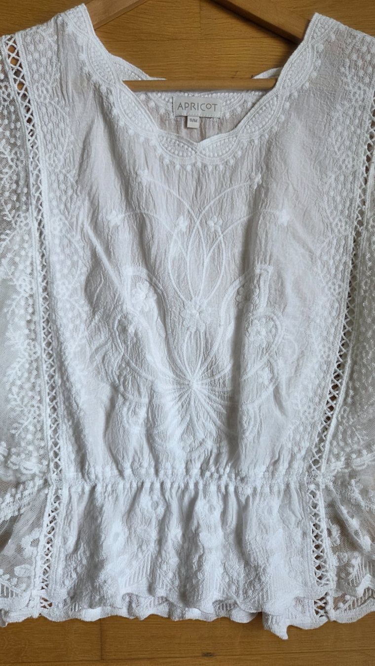 Camicette: Weisse Spitzen Bluse S / M – Usato da Fislisbach venduto da Maieriisli25 3
