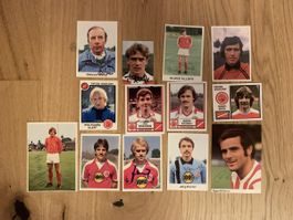 Fortuna Düsseldorf 13 Autogramme 70/80er auf Sammelbildern
