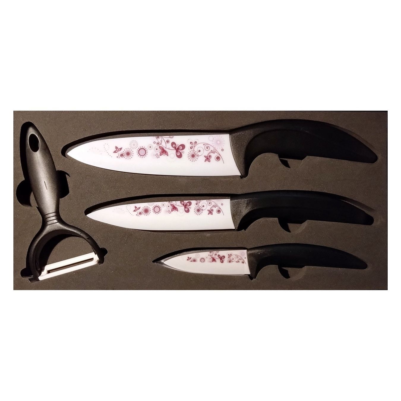Coltelli: Keramikmesser Set mit Sparschäler – Nuovo (secondo la descrizione) da Wettingen venduto da Swala 1