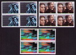 1995_882-884_ 100 Jahre KINO !_ Viererblocks ! **