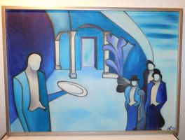 Kunst Ölgemälde Bild signiert  1973