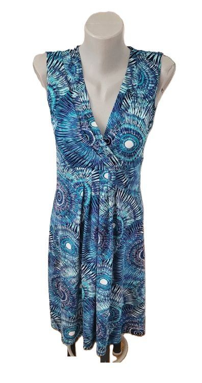 Vestiti: GEORGE Kleid Gr. S Blau gemustert – Usato da Füllinsdorf venduto da Sunnebliemli7