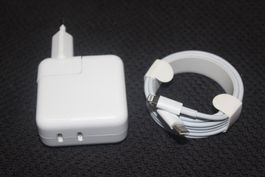 Duo 35W iPhone 2x USB C Netzteil +2meter lightning kabel