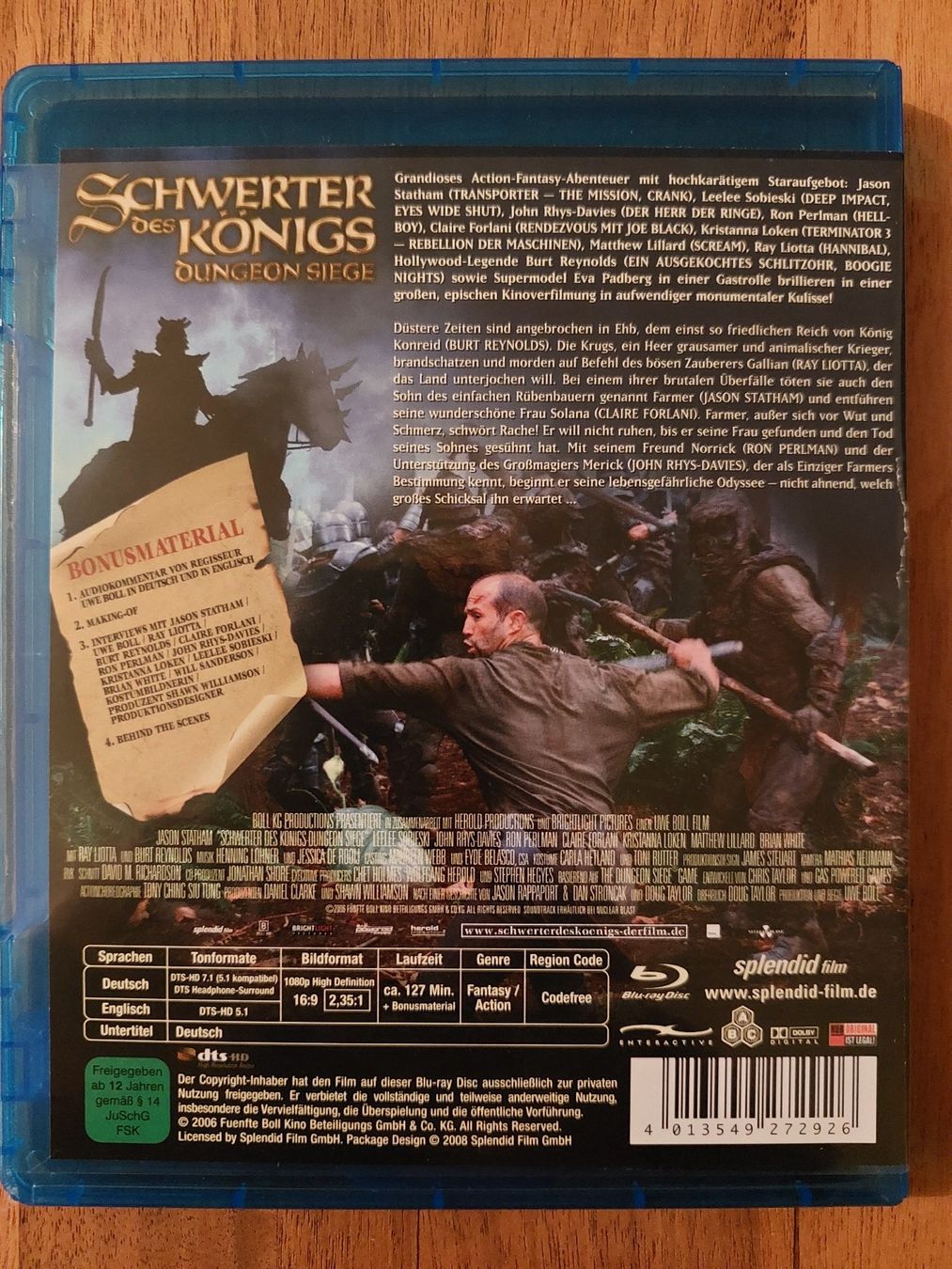 Alle DVDs: Blu Ray - Schwerter des Königs Dungeon Siege – Gebraucht aus Rheinfelden von FilmAuktion 1