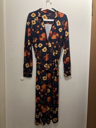 King Louıe | Elegantes Kleid mit Blumenmuster Gr.XL