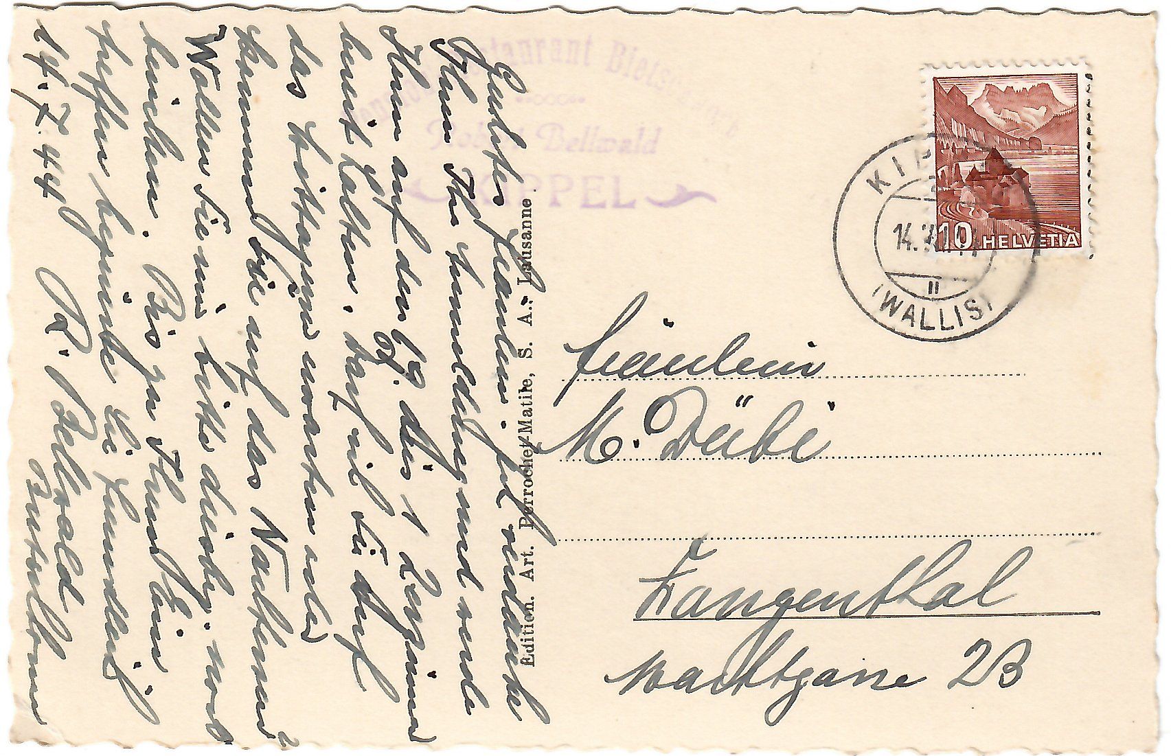 Cartoline postali: Ansichtskarte  Kippel,  Lötschental – Usato da Kerns venduto da etma3 1