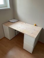 Schreibtisch Tisch Schreibpult Eket IKEA Holz weiss braun