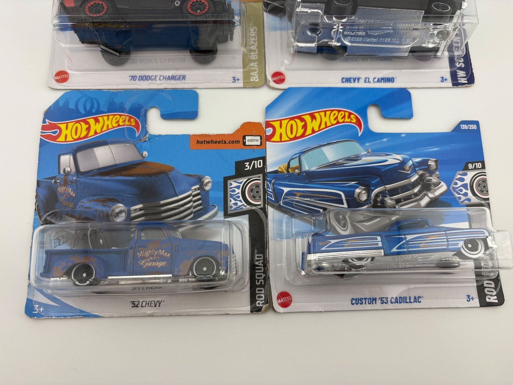 Hot Wheels Modellautos: 6 Hot Wheels Pick-Ups Dodge, Chevy El Camino Cadillac Mix 16 – Neu (gemäss Beschreibung) aus Flawil von HeisseReifen 1