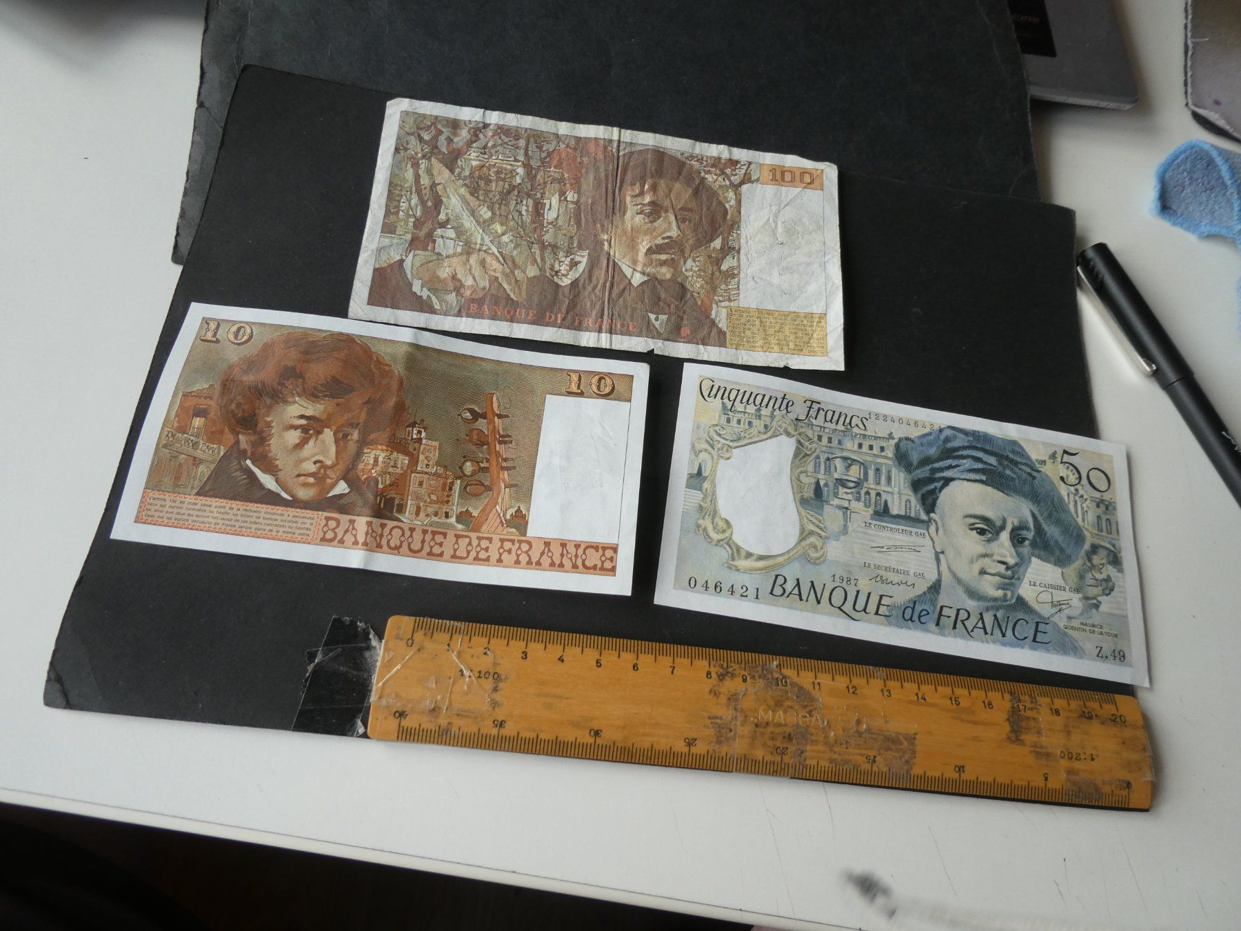 Billets de banque: Frankreich, 3 alte Geldscheine – D'occasion à Hinterforst par Rohusri 1